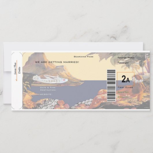 Tropisch Save the Date - Erste Klasse 2A (Vorderseite)