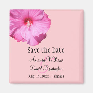 Tropisch Save the Date (rosa) Magnet