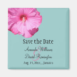 Tropisch Save the Date (türkis) Magnet