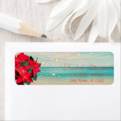 Tropisch, Strand, Poinsettia, Lichter, Schneeflock (Insitu)