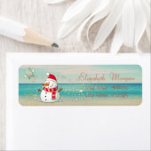 Tropisch, Strand, Schneemann, Schneeflocken (Insitu)