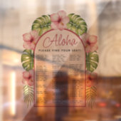 Tropisch transparente alphabetische Sitzkarte Fensteraufkleber (Blatt 2)