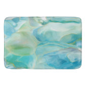 Tropisch türkisfarbene Abstrakte Edelsteinküste Badematte (Vorderseite)