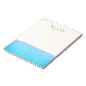 Tropisch türkisfarbene Ozeanwellen Notizblock (Rotiert)