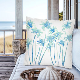 Tropisch türkisfarbene Palmen Kissen