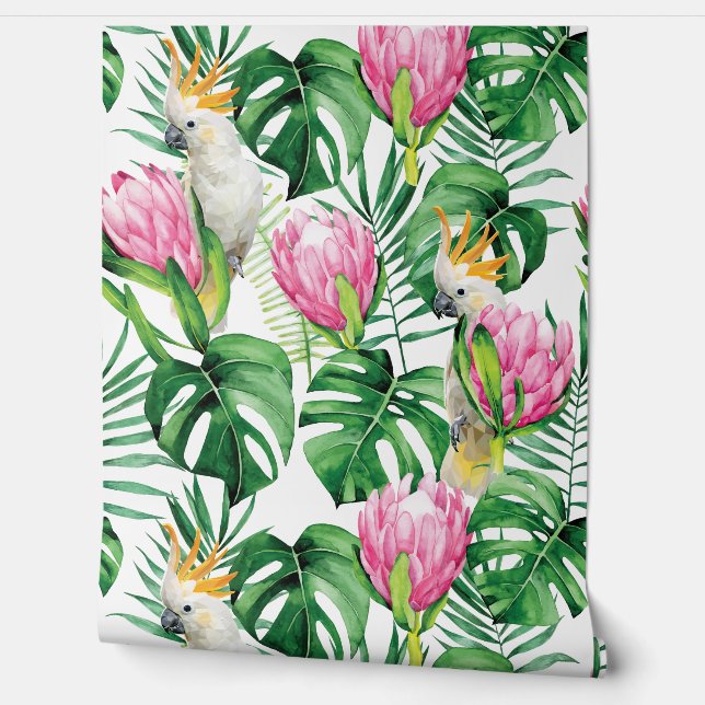 Tropisch und Cockatoo Tapete (Abrollen)