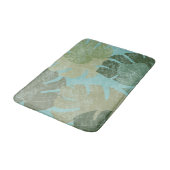 Tropisch verblasste Blätter Badematte (Schrägansicht)