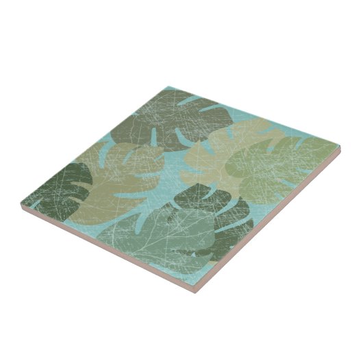 Tropisch verblasste Blätter Fliese (Seite)