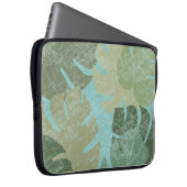 Tropisch verblasste Blätter Laptopschutzhülle (Vorne Rechts)