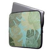 Tropisch verblasste Blätter Laptopschutzhülle (Vorderseite Links)