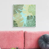 Tropisch verblasste Blätter Leinwanddruck (Insitu (Wohnzimmer))