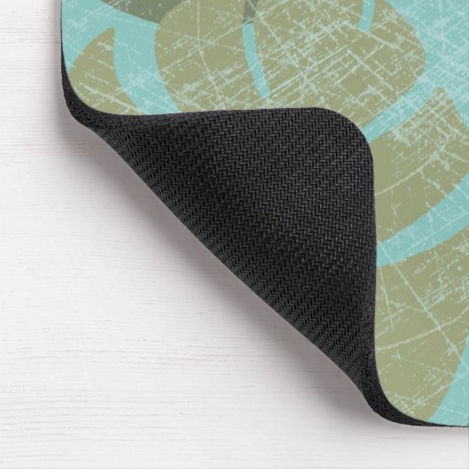 Tropisch verblasste Blätter Mousepad (Ecke)