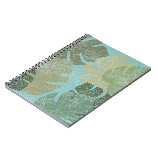 Tropisch verblasste Blätter Notizblock (Linke Seite)