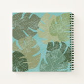 Tropisch verblasste Blätter Notizblock (Rückseite)