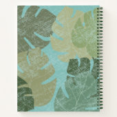 Tropisch verblasste Blätter Notizblock (Rückseite)