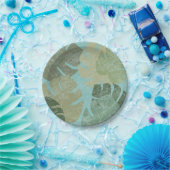 Tropisch verblasste Blätter Pappteller (Party)