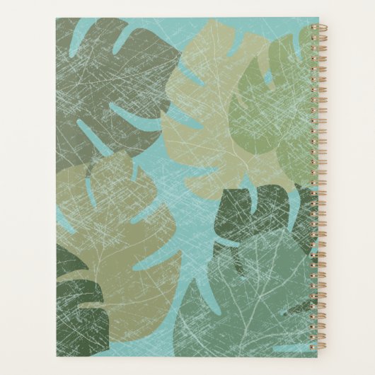 Tropisch verblasste Blätter Planer (Rückseite)