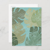 Tropisch verblasste Blätter Postkarte (Vorne/Hinten)