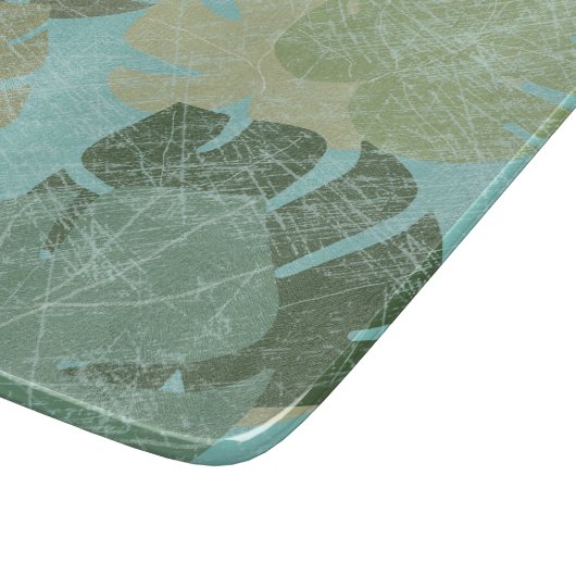 Tropisch verblasste Blätter Schneidebrett (Ecke)