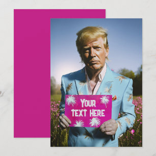Tropisch-vermeintliches Portrait Donald Trump Look Einladung