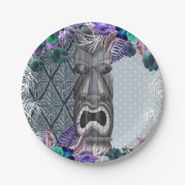 Tropisch Vintag Retro Floral Tiki Hawaiian Luau Pappteller