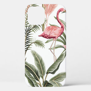 Tropisch Vintag rosa Flamingo, Bananenbäume und  Case-Mate iPhone Hülle