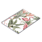 Tropisch Vintag rosa Flamingo, Bananenbäume und Notizblock (Linke Seite)