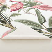 Tropisch Vintag rosa Flamingo, Bananenbäume und  Sherpadecke (3/4)