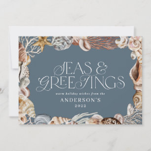 Tropisch warme Weihnachtssee & Grüße Moderne Ho Feiertagskarte