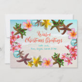 Tropisch warme Weihnachtswache Feiertagskarte (Vorderseite)