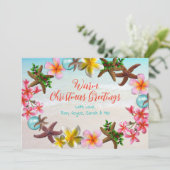 Tropisch warme Weihnachtswache Feiertagskarte (Stehend Vorderseite)