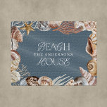 Tropisch warmes Meer Muschel Sommerurlaub Familie  Puzzle<br><div class="desc">Tropisches warmes Meer Muschel Sommerferien Familiendesign. Elegante Terrakotta,  staubige Blau- und Korallenmeer Muschel Aquarell Details.</div>