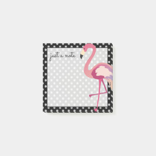 tropisch   Watercolor Flamingo Polka Dots Post-it Klebezettel