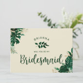 Tropisch werden Sie meine Bridesmaid-Empfehlungska (Stehend Vorderseite)