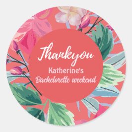 Tropisch wie das tropische Bachelorette in heißen  Runder Aufkleber