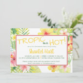 Tropisch, wie es heiß ist! Tropisches Party Einladung (Stehend Vorderseite)