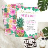 Tropisch wie heiße Ananas tropischer Geburtstag Einladung