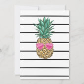 Tropisch wie heiße Ananas tropischer Geburtstag Einladung (Rückseite)