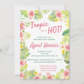 Tropisch wie heißer tropischer Junggeselinnen-Absc Einladung (Vorderseite)