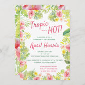 Tropisch wie heißer tropischer Junggeselinnen-Absc Einladung (Vorne/Hinten)