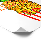 Tropisch wie seine heiße Ananas Poster (Ecke)