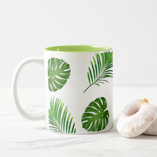 Tropisch Zweifarbige Tasse (Mit Donut)