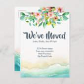 Tropische Adressänderung Postkarte (Vorne/Hinten)