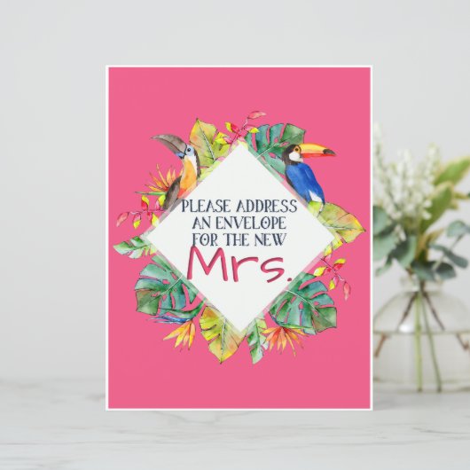 Tropische Adresse und Umschlagzeichen (Stehend Vorderseite)