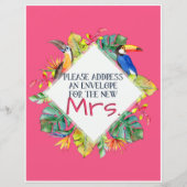 Tropische Adresse und Umschlagzeichen (Vorderseite)