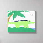 Tropische Alligator Art für Kinder, Safari Sky Loo Leinwanddruck (Vorderseite)