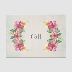Tropische Aloha-Blumen Florale Botanische Hochzeit Seidenpapier