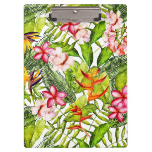 Tropische Aloha Exotic Dschungel-Blume Klemmbrett
