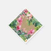 Tropische Aloha Floral Blätter Summer Luau Kraft Serviette (Ecke)