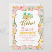 Tropische Aloha Geburtstagseinladung Einladung (Vorderseite)